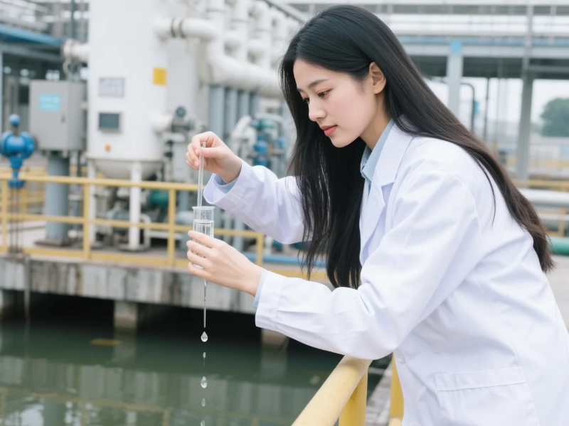 自来水厂水质取样现场图