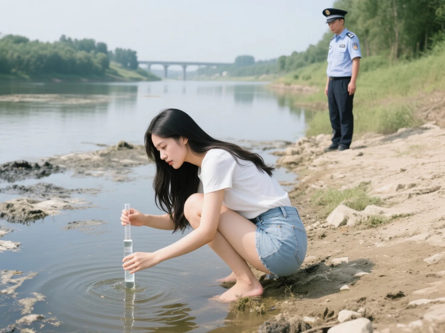 水污染生态环境应急执法现场图