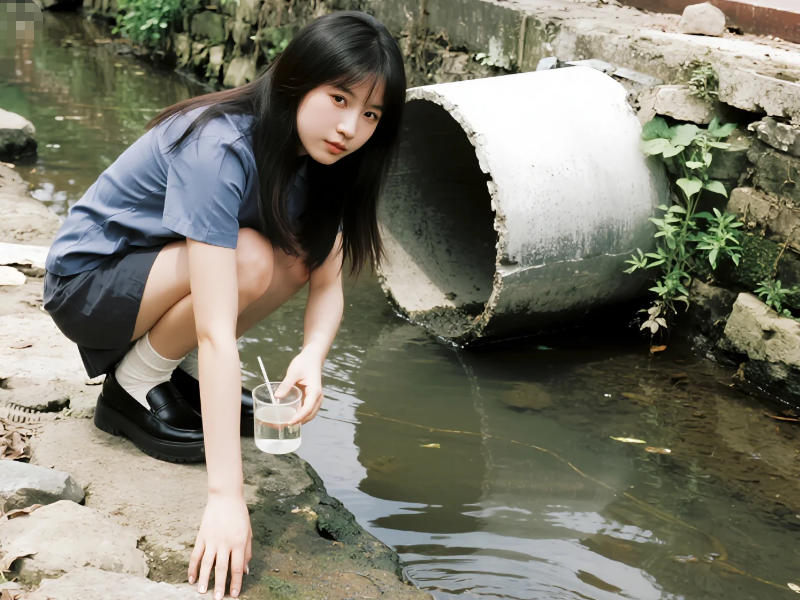 河道污水管网排放口现场图
